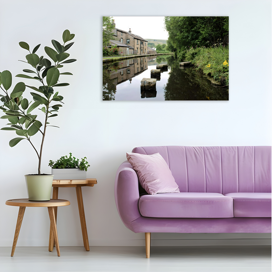 Canvas Art. English Landscapes & Riverscapes. Standedge Canal. Huddersfield. West Yorkshire. England.