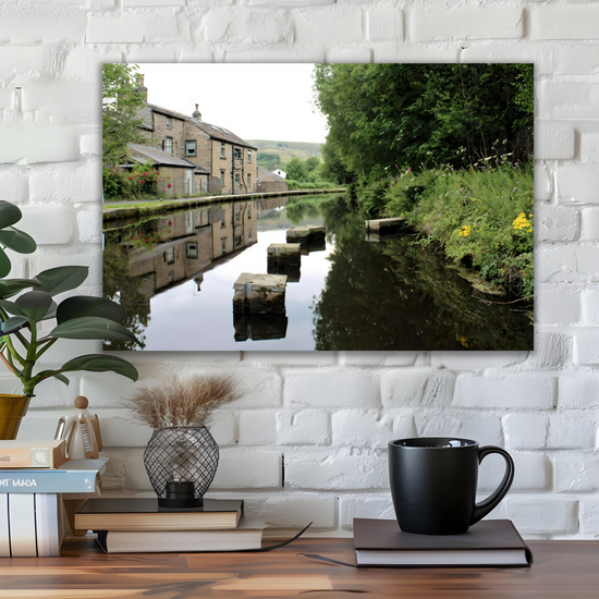 Canvas Art. English Landscapes & Riverscapes. Standedge Canal. Huddersfield. West Yorkshire. England.