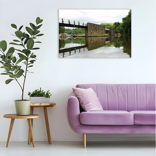 Canvas Art. English Landscapes & Riverscapes. Bugsworth Canal Basin. Buxworth. Derbyshire. England.