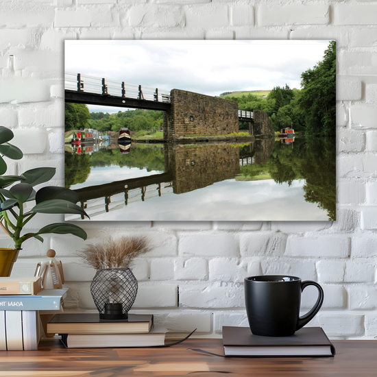 Canvas Art. English Landscapes & Riverscapes. Bugsworth Canal Basin. Buxworth. Derbyshire. England.