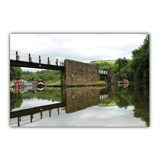 Canvas Art. English Landscapes & Riverscapes. Bugsworth Canal Basin. Buxworth. Derbyshire. England.
