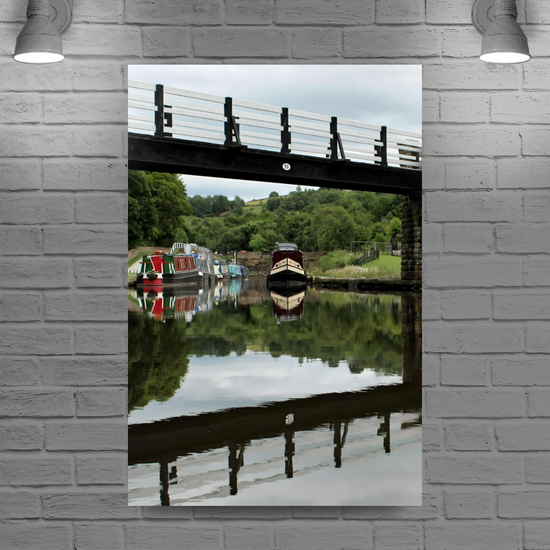Canvas Art. English Landscapes & Riverscapes. Bugsworth Canal Basin. Buxworth. Derbyshire. England.