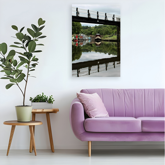 Canvas Art. English Landscapes & Riverscapes. Bugsworth Canal Basin. Buxworth. Derbyshire. England.