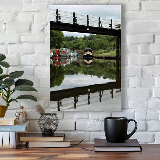 Canvas Art. English Landscapes & Riverscapes. Bugsworth Canal Basin. Buxworth. Derbyshire. England.