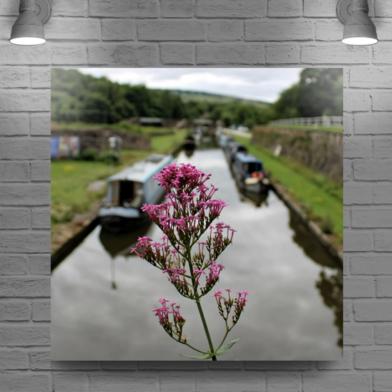 Canvas Art. English Landscapes & Riverscapes. Bugsworth Canal Basin. Buxworth. Derbyshire. England.