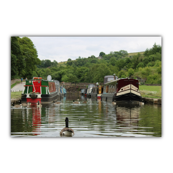 Canvas Art. English Landscapes & Riverscapes. Bugsworth Canal Basin. Buxworth. Derbyshire. England.