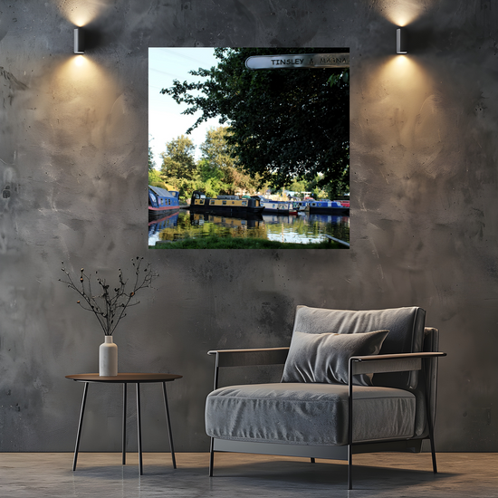 Canvas Art. English Landscapes & Riverscapes. Sheffield Canal. South Yorkshire. England.