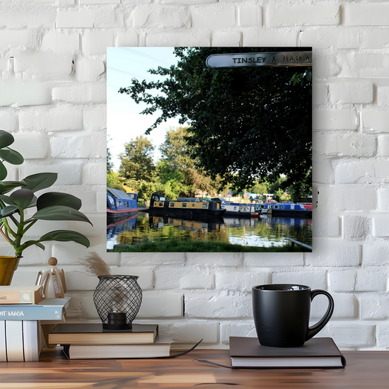 Canvas Art. English Landscapes & Riverscapes. Sheffield Canal. South Yorkshire. England.