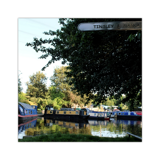 Canvas Art. English Landscapes & Riverscapes. Sheffield Canal. South Yorkshire. England.