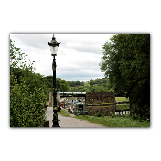 Canvas Art. English Landscapes & Riverscapes. Bugsworth Canal Basin.  Buxworth. Derbyshire. England.