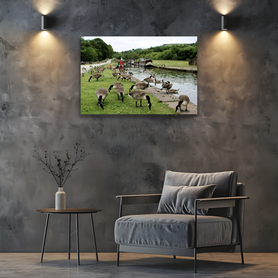 Canvas Art. English Landscapes & Seascapes. Bugsworth Canal Basin. Buxworth. Derbyshire. England.