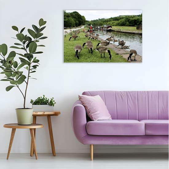 Canvas Art. English Landscapes & Seascapes. Bugsworth Canal Basin. Buxworth. Derbyshire. England.