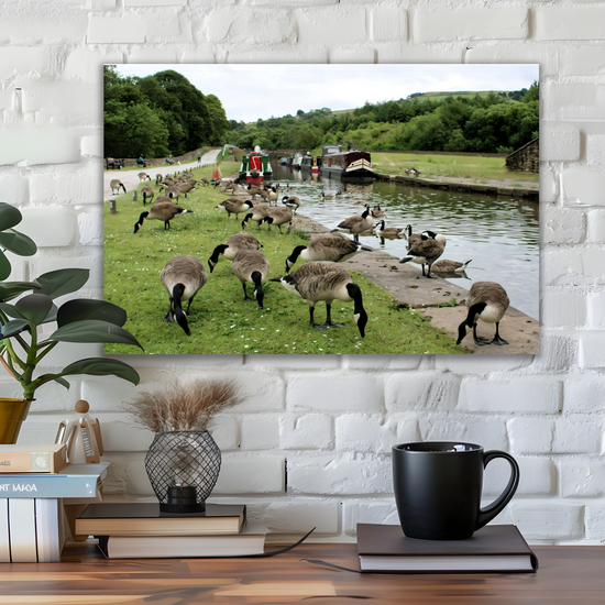 Canvas Art. English Landscapes & Seascapes. Bugsworth Canal Basin. Buxworth. Derbyshire. England.