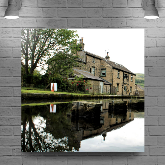 Canvas Art. English Landscapes & Riverscapes. Standedge Canal. Huddersfield. West Yorkshire. England.