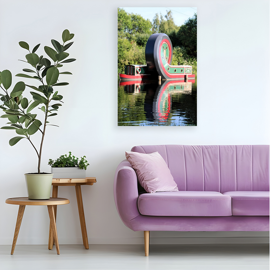 Canvas Art. English Landscapes & Riverscapes. Sheffield Canal. South Yorkshire. England.