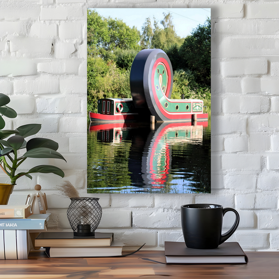 Canvas Art. English Landscapes & Riverscapes. Sheffield Canal. South Yorkshire. England.