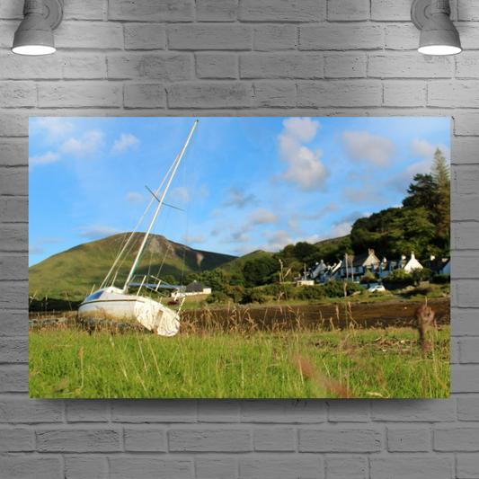 Canvas Art. Scottish Landscapes & Seascapes. Lochranza. Isle of Arran. Scotland.