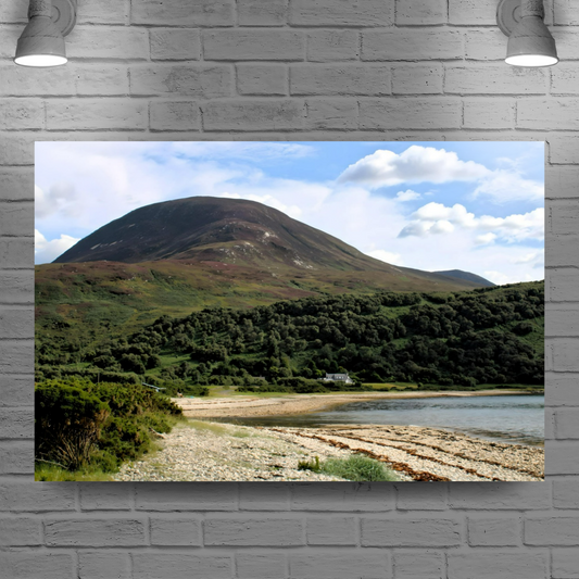 Canvas Art. Scottish Landscapes & Seascapes. Catacol. Isle of Arran. Scotland.