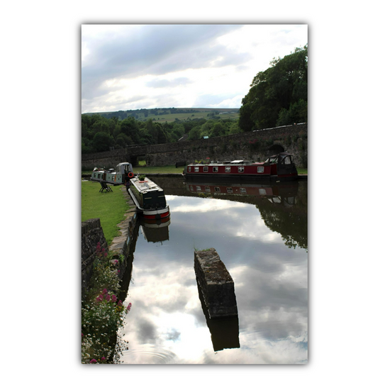 Canvas Art. English Landscapes & Riverscapes. Bugsworth Canal Basin. Buxworth. Derbyshire. England.