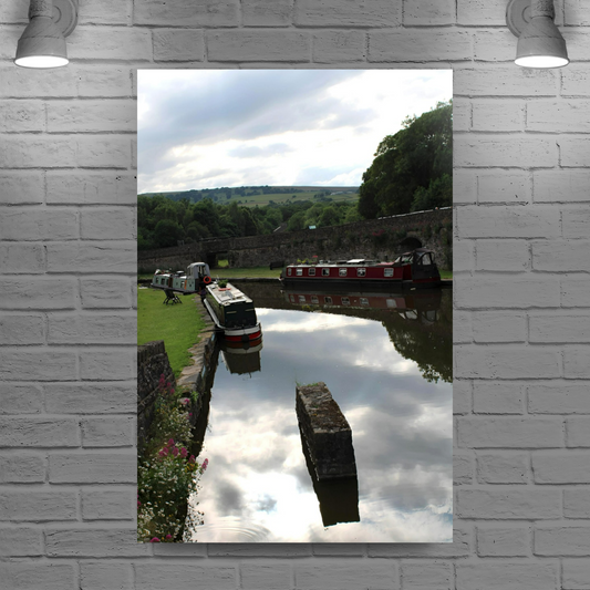 Canvas Art. English Landscapes & Riverscapes. Bugsworth Canal Basin. Buxworth. Derbyshire. England.