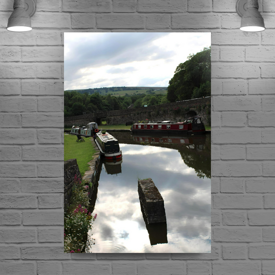 Canvas Art. English Landscapes & Riverscapes. Bugsworth Canal Basin. Buxworth. Derbyshire. England.