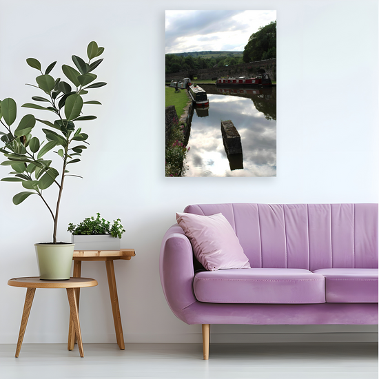 Canvas Art. English Landscapes & Riverscapes. Bugsworth Canal Basin. Buxworth. Derbyshire. England.