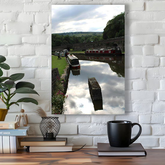Canvas Art. English Landscapes & Riverscapes. Bugsworth Canal Basin. Buxworth. Derbyshire. England.