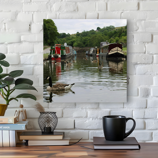 Canvas Art. English Landscapes & Riverscapes. Bugsworth Canal Basin. Buxworth. Derbyshire. England.
