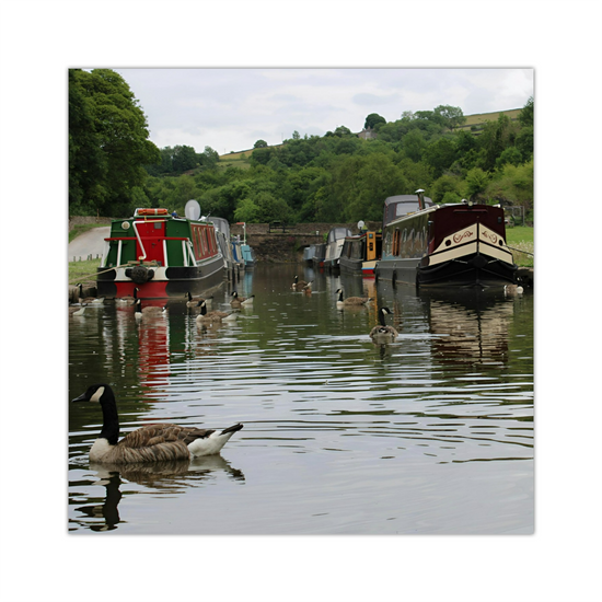 Canvas Art. English Landscapes & Riverscapes. Bugsworth Canal Basin. Buxworth. Derbyshire. England.
