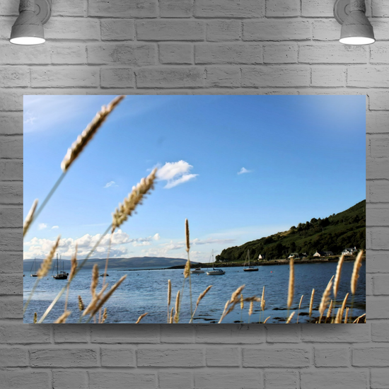 Canvas Art. Scottish Landscapes & Seascapes. Lochranza. Isle of Arran. Scotland.
