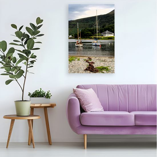 Canvas Art. Scottish Landscapes & Seascapes. Lochranza. Isle of Arran. Scotland.