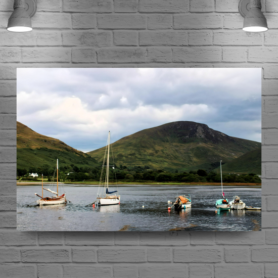 Canvas Art. Scottish Landscapes & Seascapes. Lochranza. Isle of Arran. Scotland.