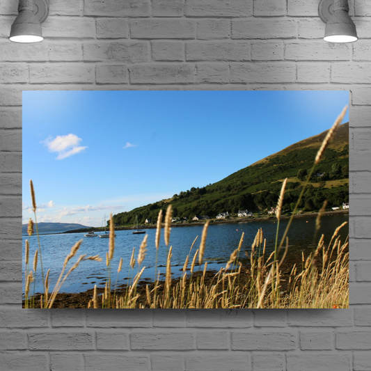 Canvas Art. Scottish Landscapes & Seascapes. Lochranza. Isle of Arran. Scotland.