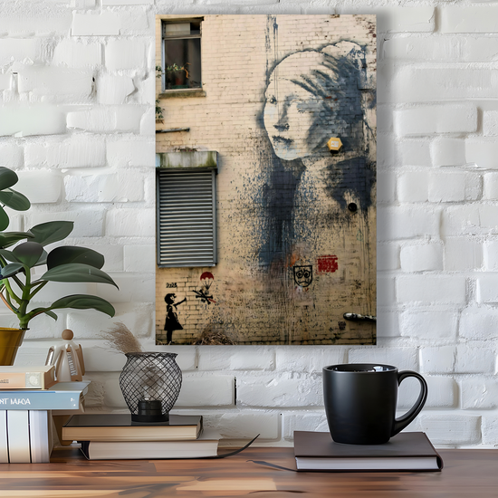 Canvas Art. English Cityscapes & Landmarks. Banksy Trail. Bristol. England.