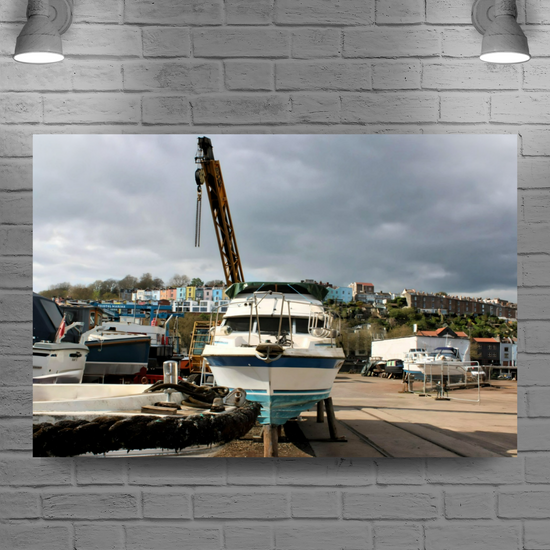 Canvas Art. English Cityscapes & Riverscapes. Bristol Harbour. England.