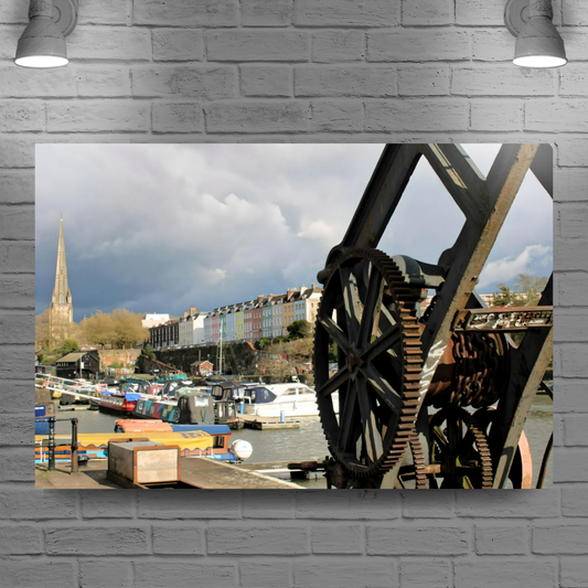 Canvas Art. English Cityscapes & Riverscapes. Bristol Harbour. England.