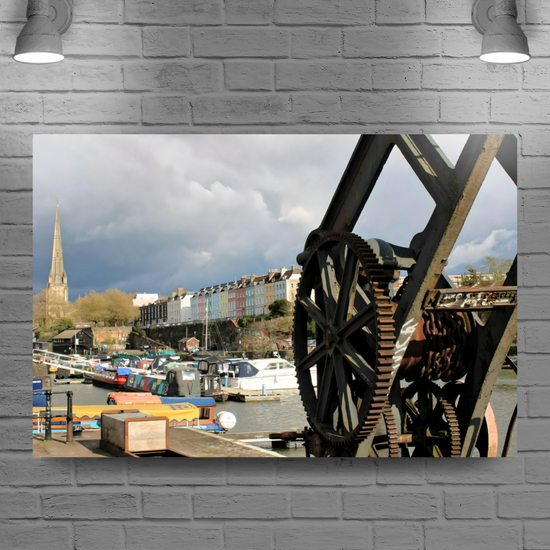 Canvas Art. English Cityscapes & Riverscapes. Bristol Harbour. England.