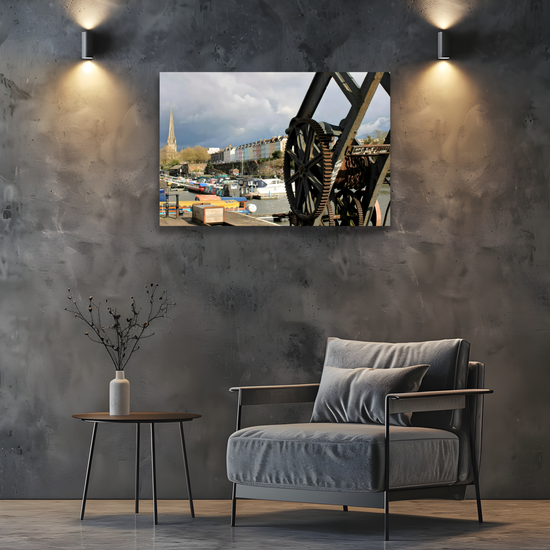 Canvas Art. English Cityscapes & Riverscapes. Bristol Harbour. England.