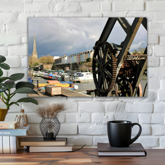 Canvas Art. English Cityscapes & Riverscapes. Bristol Harbour. England.
