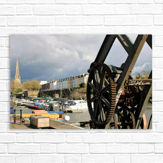 Canvas Art. English Cityscapes & Riverscapes. Bristol Harbour. England.