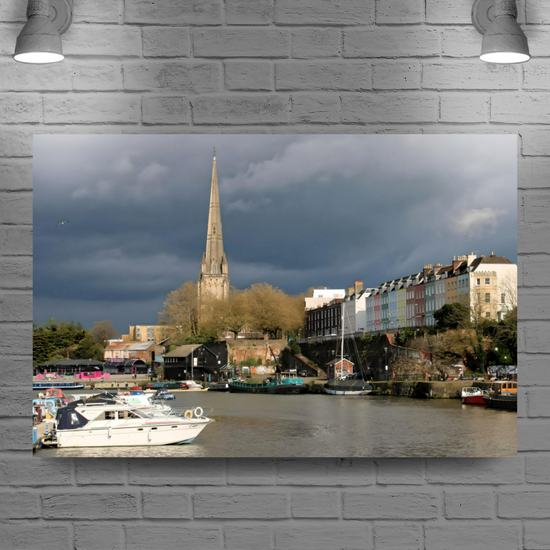 Canvas Art. English Cityscapes & Riverscapes. Bristol Harbour. England.