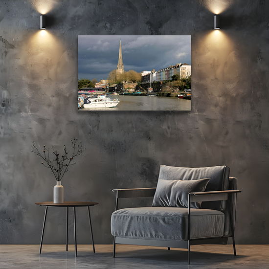 Canvas Art. English Cityscapes & Riverscapes. Bristol Harbour. England.