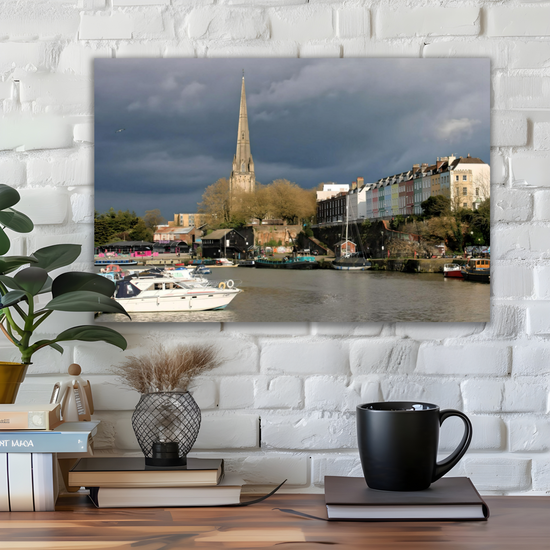 Canvas Art. English Cityscapes & Riverscapes. Bristol Harbour. England.