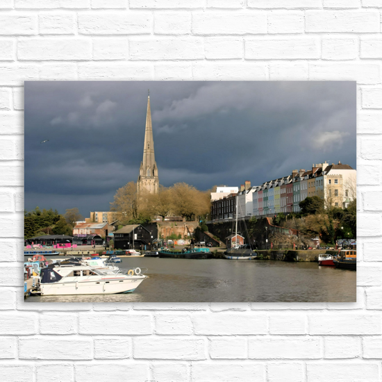 Canvas Art. English Cityscapes & Riverscapes. Bristol Harbour. England.