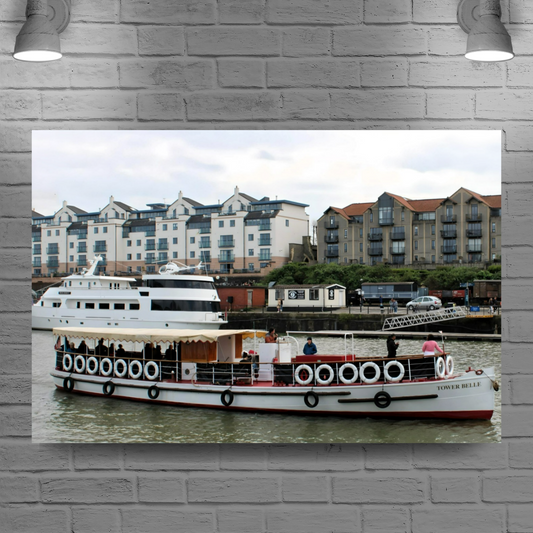Canvas Art. English Cityscapes & Riverscapes. Bristol Harbour. England.