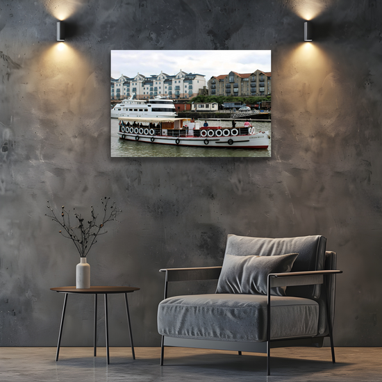 Canvas Art. English Cityscapes & Riverscapes. Bristol Harbour. England.