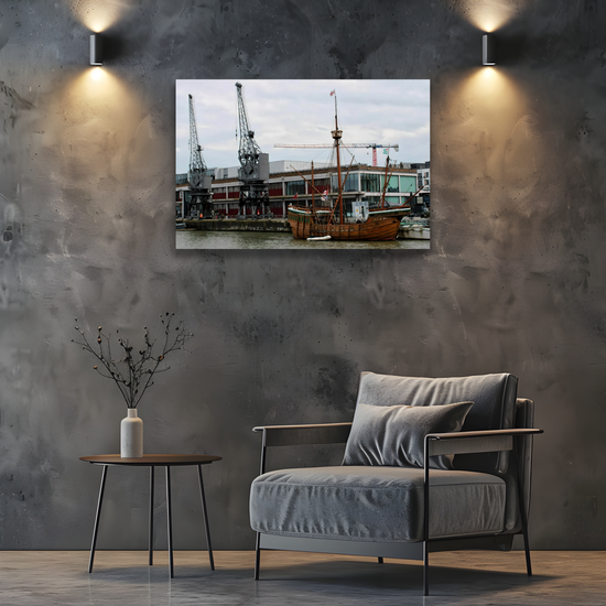 Canvas Art. English Cityscapes & Riverscapes. Bristol Harbour. England.