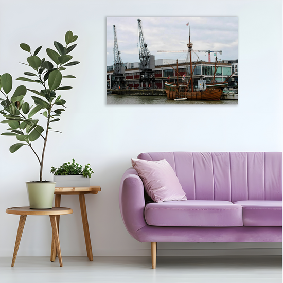 Canvas Art. English Cityscapes & Riverscapes. Bristol Harbour. England.