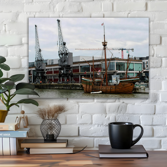 Canvas Art. English Cityscapes & Riverscapes. Bristol Harbour. England.