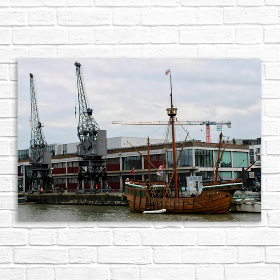 Canvas Art. English Cityscapes & Riverscapes. Bristol Harbour. England.